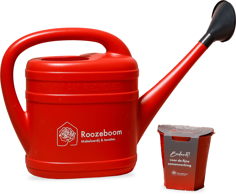 Gieter en kweekpotje voor Roozeboom Makelaardij
